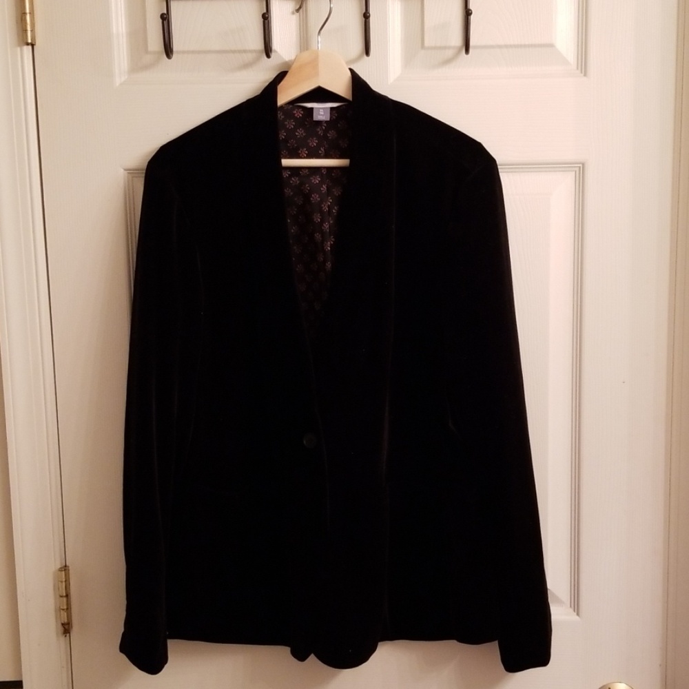 Black velvet jacket